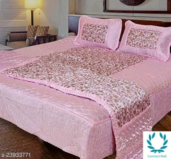 Luxury  King Size Bedsheet - King (Length Size: 100 in, Width Size: 90 in, Pillow Length Size: 27 in, Pillow Width Size: 17 in), Pink, Satin